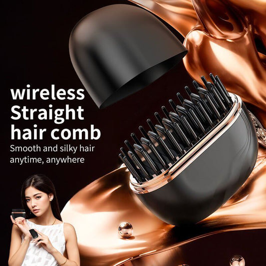 Mini Hair Straightening Comb Wireless Charging Portable Multifunctional Hair Care